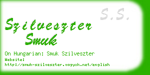 szilveszter smuk business card